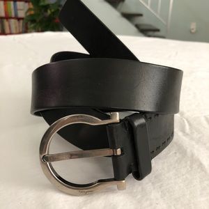 Vintage Salvatore Ferragamo Belt Black Leather